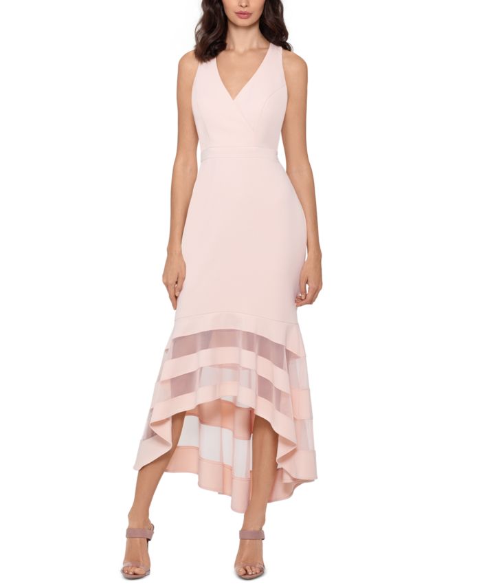 XSCAPE Illusion-Stripe Mermaid Gown & Reviews - Dresses - Women - Macy's