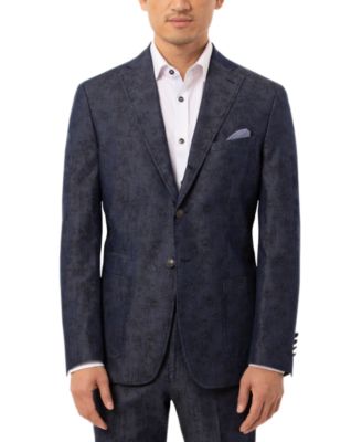 Tallia - Men's Slim-Fit Navy Paisley Suit Separate Jacket