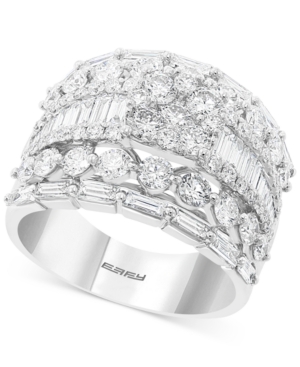 image of Effy Diamond Cluster Multi-Row Statement Ring (2-3/4 ct. t.w.) in 14k White Gold