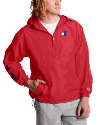 Champion - Men's Half-Zip Packable Windbreaker