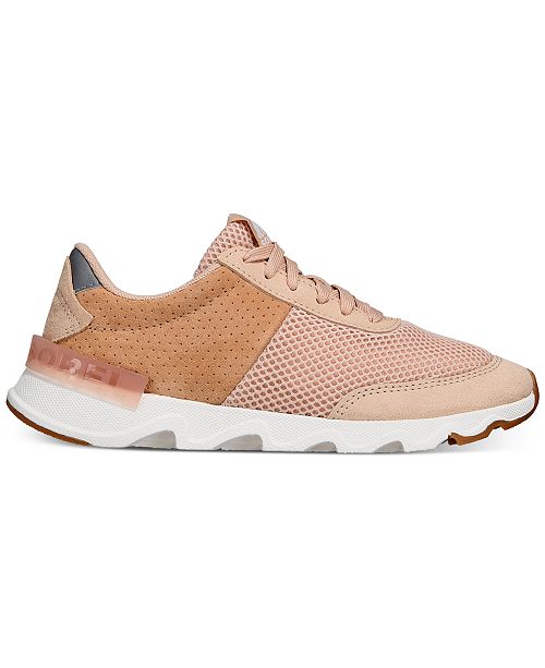 sorel kinetic lace sneaker natural tan