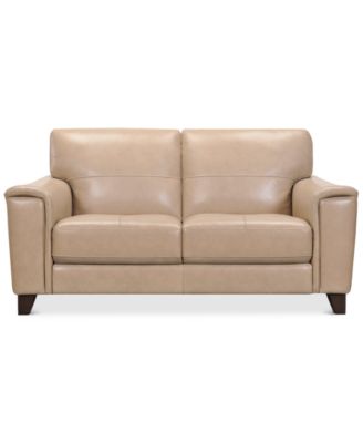 Brayna 65" Classic Leather Loveseat, Created for Macy's