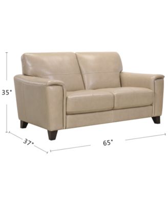 Brayna 65" Classic Leather Loveseat, Created for Macy's