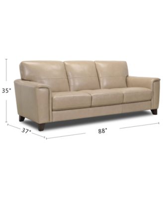 Brayna 88" Classic Leather Sofa, Created for Macy's