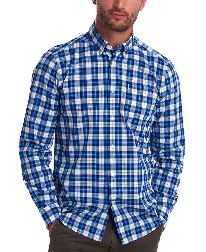 Barbour Men's Tailored-Fit Highland Check 28 Shirt - Macy's