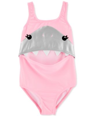 Carter s Toddler Girls 1 Pc. Cutout Shark Swimsuit Macy s