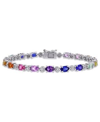 macy's sapphire and diamond bracelet