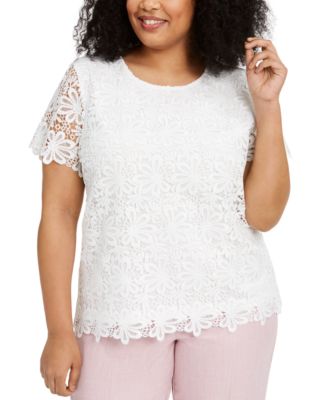 Alfred Dunner - Plus Size Primrose Garden Lace Top
