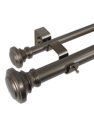 Decopolitan Trumpet Double Curtain Rod Set