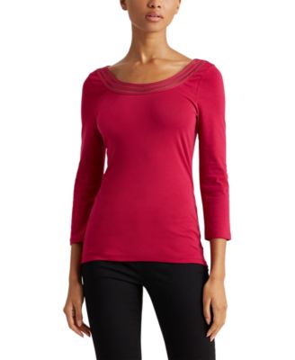 macy's ralph lauren petite tops