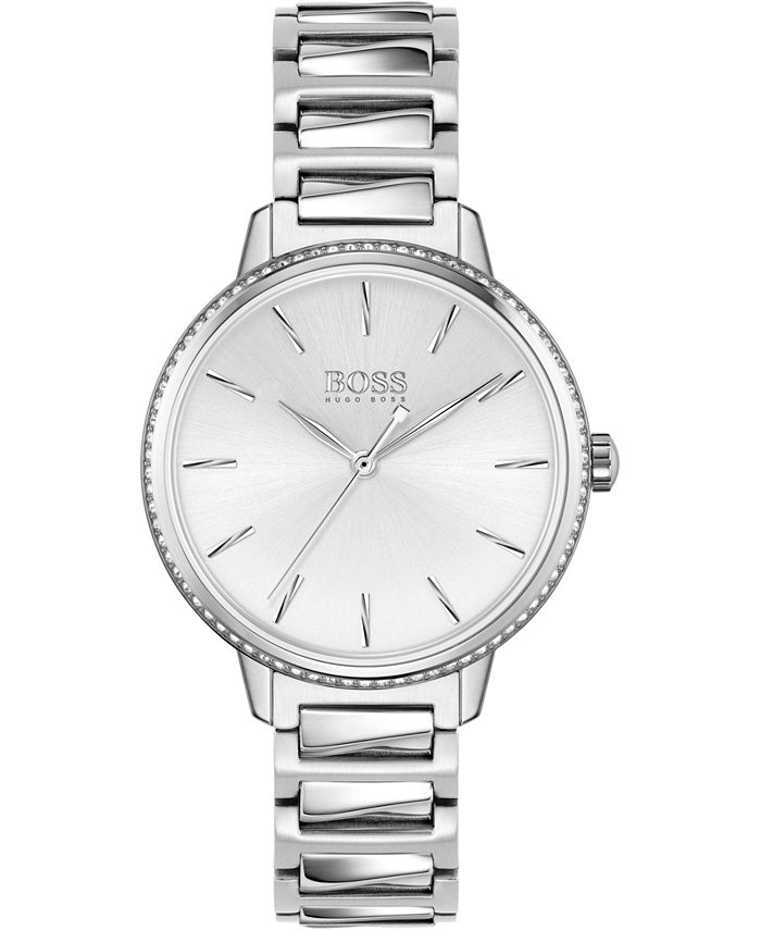BOSS - Women's Signature Stainless Steel Bracelet Watch 34mm