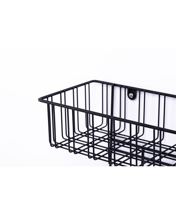 Basicwise Vintiquewise Metal Wall Mounted Entryway Organizer Rack with