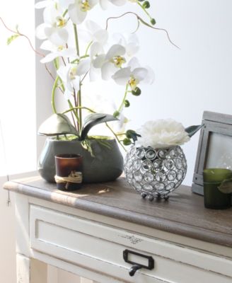 Elipse Crystal Circular Bowl Candle Holder, Flower Vase, Wedding Centerpiece