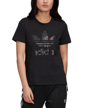 Adidas Originals Superstar Graphic Tee In Black