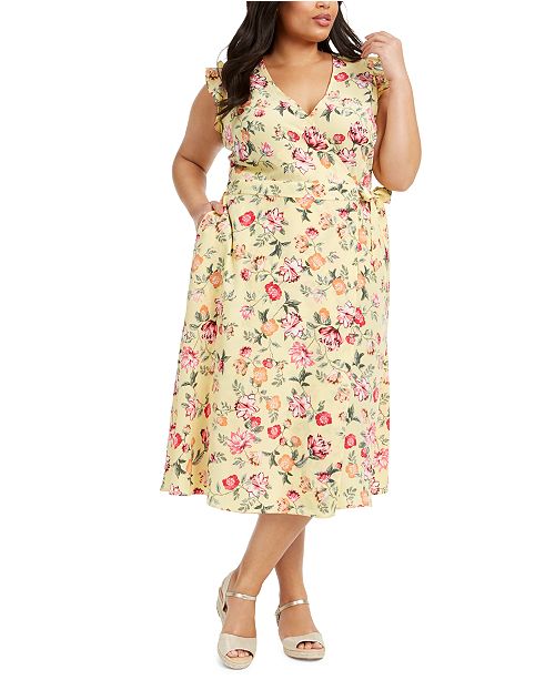 Mommy Me Plus Size Floral Print Wrap Dress Created For Macy S