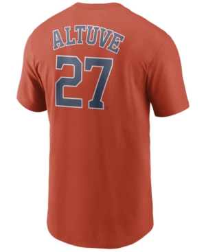 Shop Nike Men's Jose Altuve Houston Astros Name And Number Player T-shirt In Orange