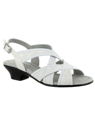 easy street white sandals