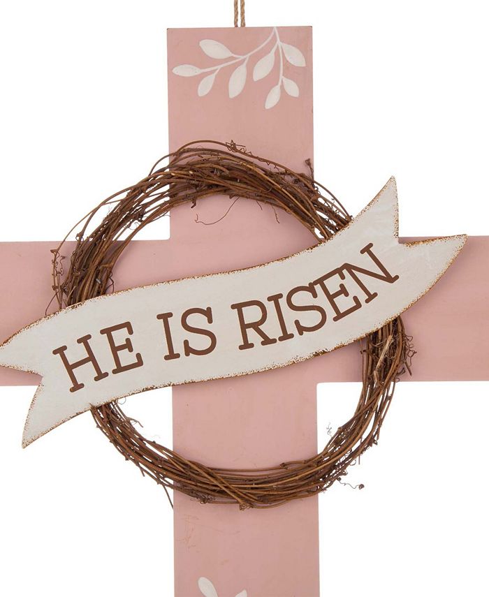 Glitzhome Easter Cross Yard Stake or Wall Decor Macy's