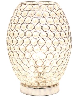 Elegant Designs Elipse Crystal Decorative Curved Accent Uplight Table Lamp