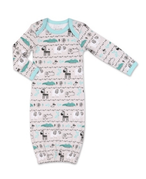 image of The Peanutshell Baby Boy Safari Story Animal Print Sleep Gown