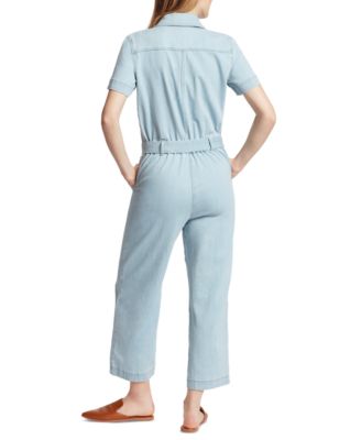 ella moss collared denim jumpsuit
