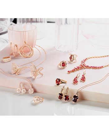 Le Vian - Rhodolite Garnet (6-9/10 ct. t.w.) and Diamond (3/8 ct.t.w.) 18" Pendant Necklace in 14K Rose Gold
