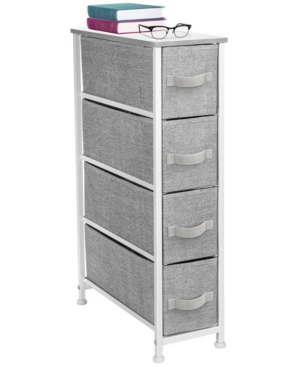 Sorbus Narrow Dresser Tower with 4 Drawers