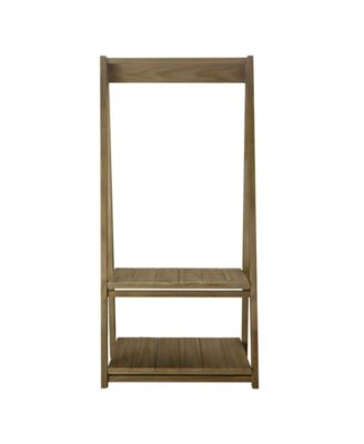 Essex Folding Coat Rack with 2 Shelves