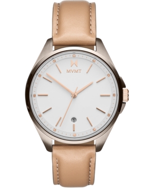 image of Mvmt Women-s Coronada-Malibu Fade Prosecco Leather Strap Watch 36mm