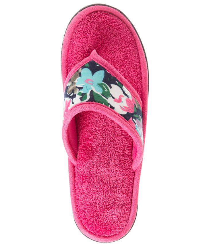 Isotoner Signature Women's Petunia Floral Thong Slippers With Memory