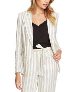 image of 1.state Duet Modern Striped Double-Breasted Blazer