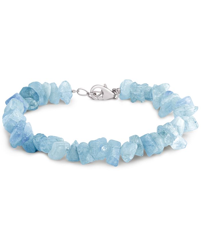 Macy s Aquamarine Beaded Bracelet 60 ct. t.w. in Sterling Silver