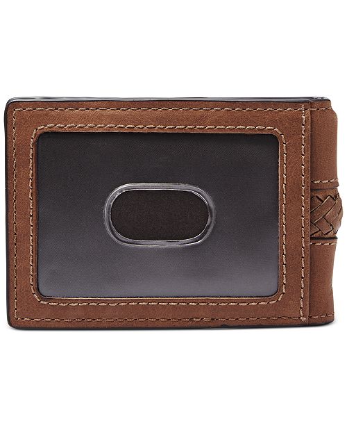 Fossil Men's Francis Money Clip Leather Wallet & Reviews All