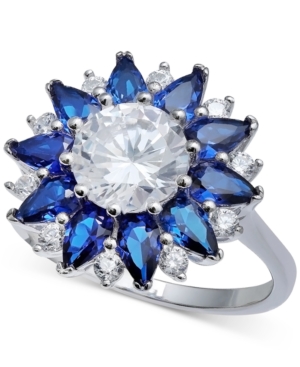 image of Cubic Zirconia Starflower Ring in Sterling Silver