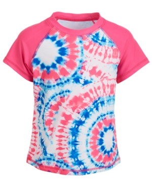 Miken Little Girls Tie-Dye Short-Sleeve Rash Guard