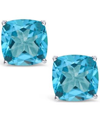Swiss Blue Topaz (3-5/8 ct. t.w.) Stud Earrings in Sterling Silver