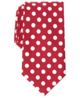 Perry Ellis Tubach Dot Tie - Burgundy