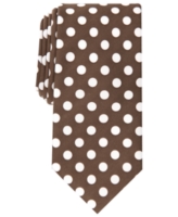 Perry Ellis Tubach Dot Tie - Brown