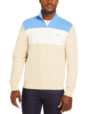 Colorblocked Quarter-Zip Sweater 