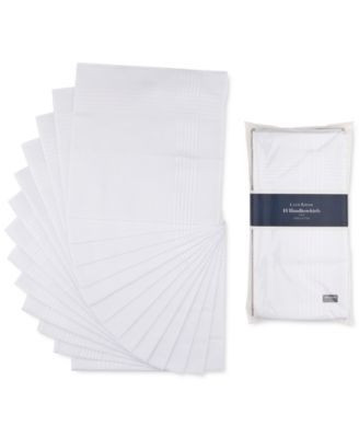 Men’s 13-Pc. White Border-Stripe Handkerchief Set, Created for Macy's 