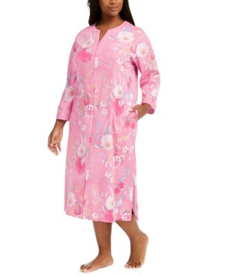 plus size zipper robe