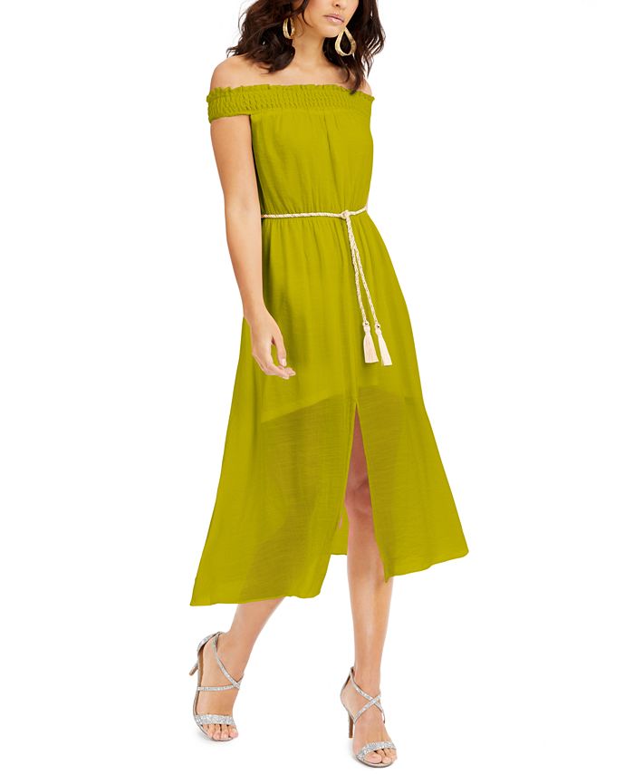 Thalia Sodi Gauze Off The Shoulder Fit Flare Dress Created for