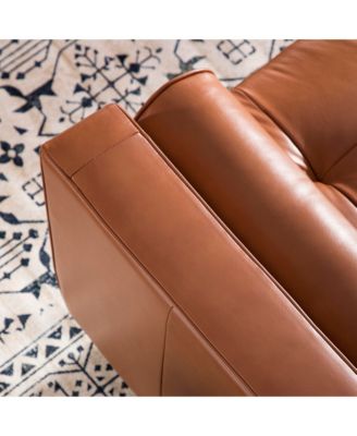 Maebelle Leather Sofa with Tufted Seat And Back