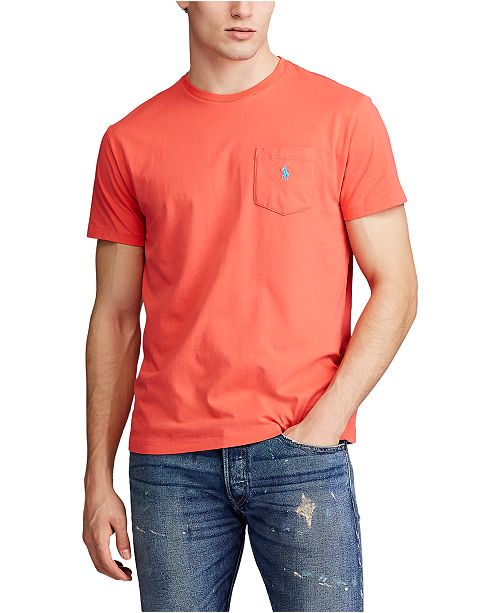 Polo Ralph Lauren Men S Crew Neck Pocket T Shirt Reviews T Shirts Men Macy S