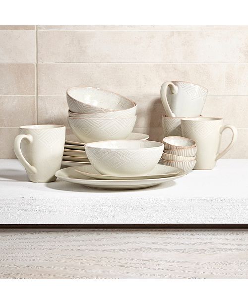 Cravings By Chrissy Teigen Tunisian Mist 20 Piece Dinnerware Set Created For Macy S Reviews Home Macy S