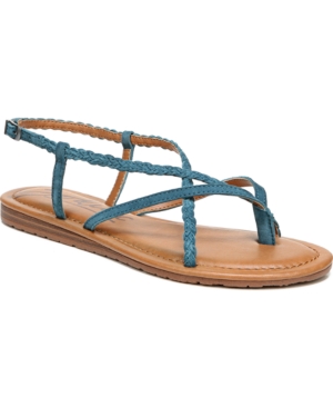 image of Zodiac Yovana Braided Strappy Flat Sandals Women-s Shoes