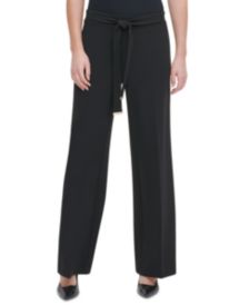 Tie-Front Wide-Leg Pants