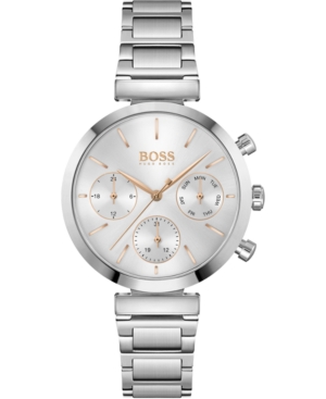 image of Boss Women-s Chronograph Flawless Stainless Steel Bracelet Watch 36mm