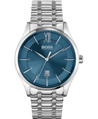 BOSS - Men's Distinction Stainless Steel Bracelet Watch 42mm