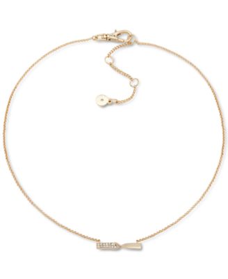 DKNY - Gold-Tone Pav&eacute; Twist Pendant Necklace, 16" + 3" extender